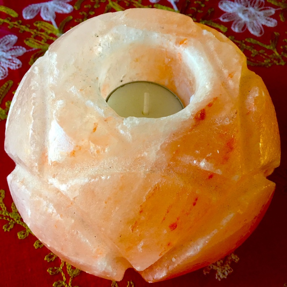 Sea salt candle holder